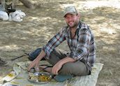 Ben enjoying lunch in the Thar Desert